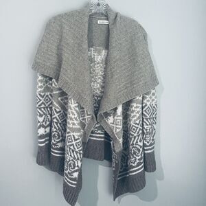 Abercrombie & Fitch Oversized Sweater Women's S Gray Cardigan Ski Comfort Wide